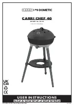 Cadac DOMETIC CARRI CHEF 40 User Instructions предпросмотр