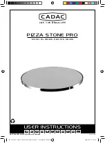 Предварительный просмотр 1 страницы Cadac PIZZA STONE PRO 30 User Instructions