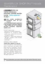 Preview for 36 page of Cadco BAKERLUX SHOP.Pro XAKHT-HCFS Installation, Use And Maintenance Manual