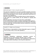 Preview for 2 page of Cadco BAKERLUX SHOP.Pro XAKHT-HCHS Installation, Use And Maintenance Manual