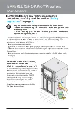 Preview for 29 page of Cadco BAKERLUX SHOP.Pro XAKPT-08FS-C Installation, Use And Maintenance Manual