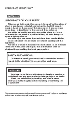 Preview for 2 page of Cadco BAKERLUX SHOP.Pro XAKPT-08HS-C Installation, Use And Maintenance Manual