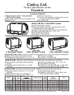Preview for 2 page of Cadco CBT-2B Brochure & Specs