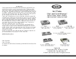 Preview for 1 page of Cadco CDR-1T Use And Care Manual