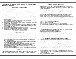 Preview for 2 page of Cadco CDR-1T Use And Care Manual