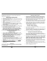 Preview for 2 page of Cadco CDR-1TFB Use & Care Manual