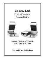 Preview for 1 page of Cadco CPG-20 Use And Care Manuallines