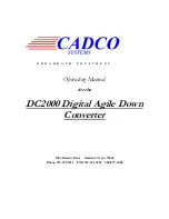 Предварительный просмотр 1 страницы Cadco DC2000 Operating Manual