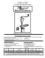 Cadco Eaziclean EC-10 Specification Sheet preview