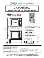 Preview for 1 page of Cadco Line Chef CAPO-303 Product Specification Sheet