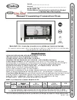 Предварительный просмотр 1 страницы Cadco Line Chef XAF-183 Features