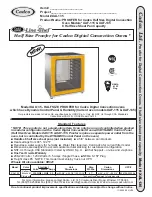 Cadco Line Chef XAL-135 Specification Sheet предпросмотр