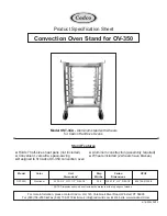 Cadco OST-34A Specification Sheet preview