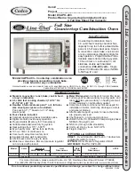 Cadco UNOX Line Chef CAPO-403 Specification Sheet preview