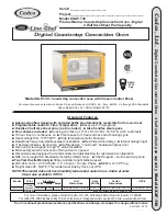 Cadco UNOX Line Chef XAF-130 Specifications preview