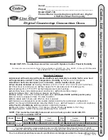 Cadco UNOX Line Chef XAF-135 Specification Sheet preview