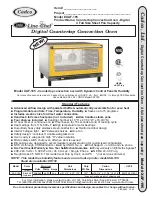 Cadco UNOX Line Chef XAF-195 Specification Sheet preview