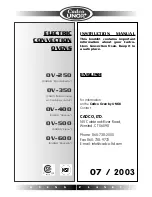 Cadco UNOX OV-250 Instruction Manual preview