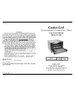 Preview for 1 page of Cadco UNOX OV-250 Use & Care Manual