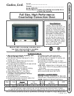 Preview for 1 page of Cadco UNOX OV-600 Specifications