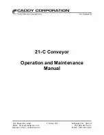 Предварительный просмотр 1 страницы CADDY 21-C Operation And Maintenance Manual