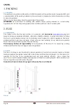 Preview for 66 page of Cadel Alessia Installation, Use And Maintenance Handbook