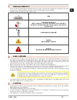 Preview for 3 page of Cadel CARINA 9,5 kW Installation, Use And Maintenance Manual