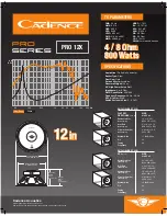 Предварительный просмотр 1 страницы Cadence PRO 12X Specifications