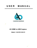 Cadenceberge CAD-HV-HCA19 User Manual preview