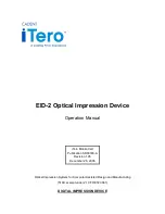 Предварительный просмотр 1 страницы Cadent iTero EID-2 Operation Manual