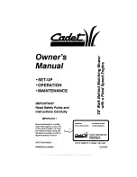 Cadet 106 Owner'S Manual preview
