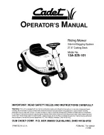 Cadet 13A-325-101 Operator'S Manual preview