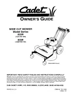 Cadet 833E series Owner'S Manual preview