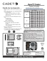 Cadet Apex72 Owner'S Manual preview