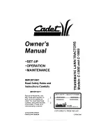 Preview for 1 page of Cadet C-130G Owner'S Manual