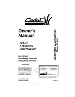 Preview for 1 page of Cadet C-160H Owner'S Manual