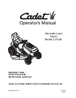 Preview for 1 page of Cadet CLT-542 Operator'S Manual