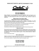 Preview for 24 page of Cadet CSV24 Operator'S Manual