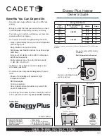 Cadet Energy Plus CE083T Owner'S Manual preview