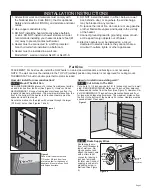 Предварительный просмотр 3 страницы Cadet NLW208T Owner'S Manual