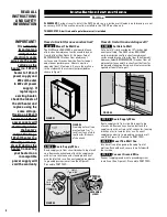 Preview for 2 page of Cadet NLW302TW Owner'S Manual