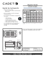 Предварительный просмотр 1 страницы Cadet RM108 Owner'S Manual