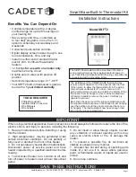 Предварительный просмотр 1 страницы Cadet SBFT2 Installation Instructions Manual