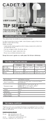 Cadet TEP Series User Manual preview