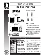 Предварительный просмотр 1 страницы Cadet The Com-Pak Plus C072  reset Owner'S Manual