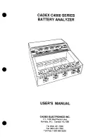 Preview for 1 page of Cadex C4000 SERIES User Manual