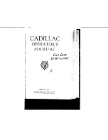 Предварительный просмотр 1 страницы Cadillac 1931  V-12 Operator'S Manual