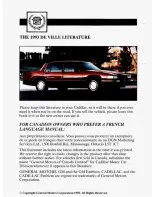 Preview for 13 page of Cadillac 1993 DeVille Owners Literature