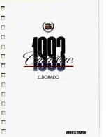 Cadillac 1993 Eldorado Owners Literature preview