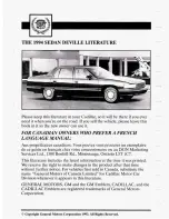 Предварительный просмотр 13 страницы Cadillac 1994 DeVille Owners Literature